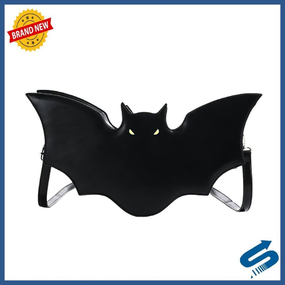 Small Vegan Leather Bat Crossbody Bag - Gothic Novelty Shoulder Purse